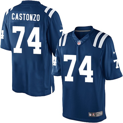 Men's Limited Anthony Castonzo Nike Jersey Royal Blue Home - #74 NFL Indianapolis Colts